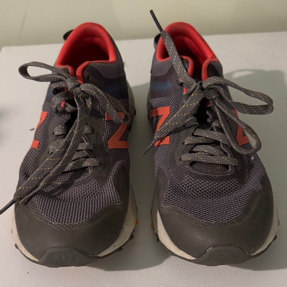 New Balance Gray and orange/red Athletic Shoes